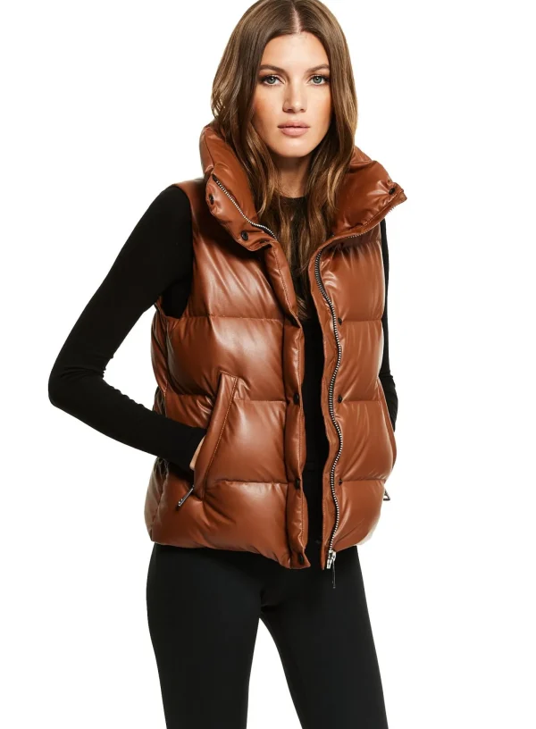 Women SAM. Vests-Vegan Leather Tracey Vest